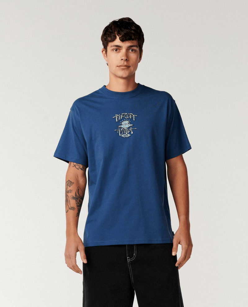 Load image into Gallery viewer, Rip Curl Mens Australia Arch Search Tee - Light Navy
