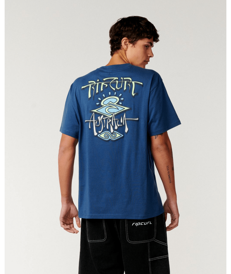 Load image into Gallery viewer, Rip Curl Mens Australia Arch Search Tee - Light Navy
