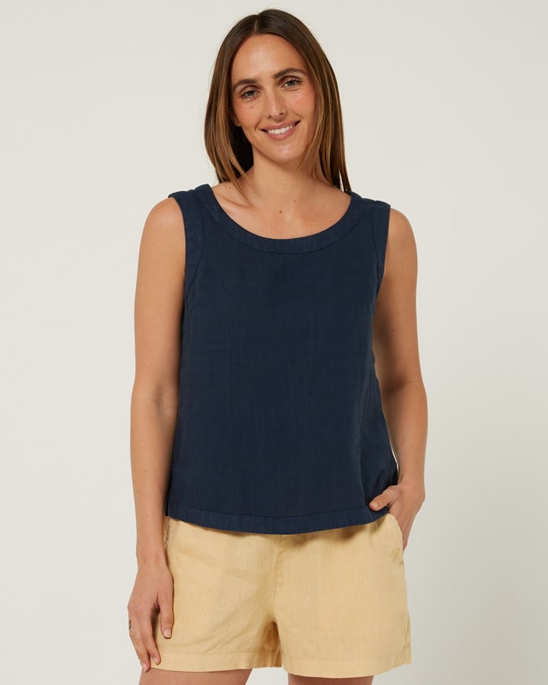 Load image into Gallery viewer, Pilbara Womens Gabriella Linen Top - Pink
