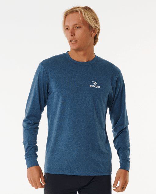 Rip Curl Mens Stack Brand Icon UPF L/S - Navy Marle