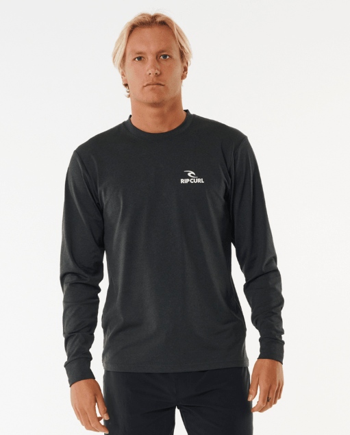 Rip Curl Mens Stack Brand Icon UPF L/S - Black Marle