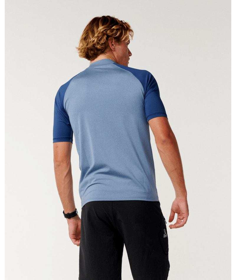 Load image into Gallery viewer, Rip Curl Mens Shock UPF50 Short Sleeve Rash Ves - Bluefin Marle
