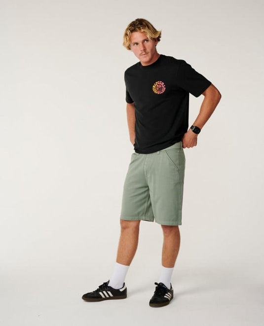 Rip Curl Mens Pacific Rinse Spiral Relaxed Tee - Black