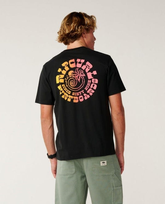 Rip Curl Mens Pacific Rinse Spiral Relaxed Tee - Black