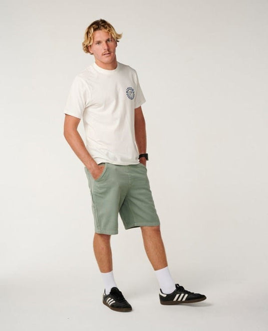Rip Curl Mens Pacific Rinse Spiral Relaxed Tee - Bone