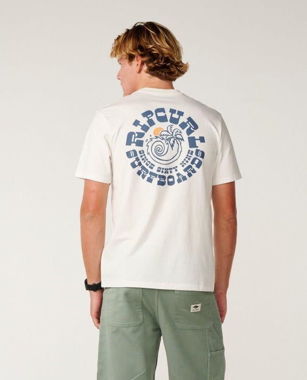 Load image into Gallery viewer, Rip Curl Mens Pacific Rinse Spiral Relaxed Tee - Bone
