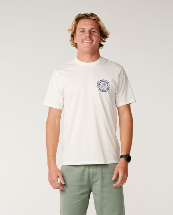 Load image into Gallery viewer, Rip Curl Mens Pacific Rinse Spiral Relaxed Tee - Bone
