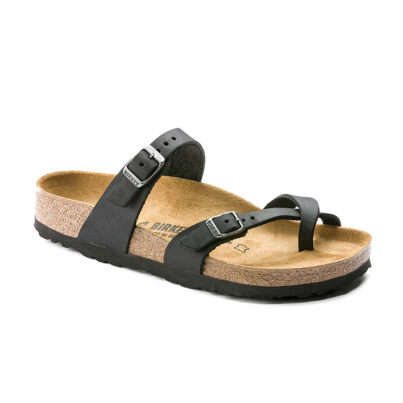Load image into Gallery viewer, Birkenstock Mayari Black Oiled Leather
