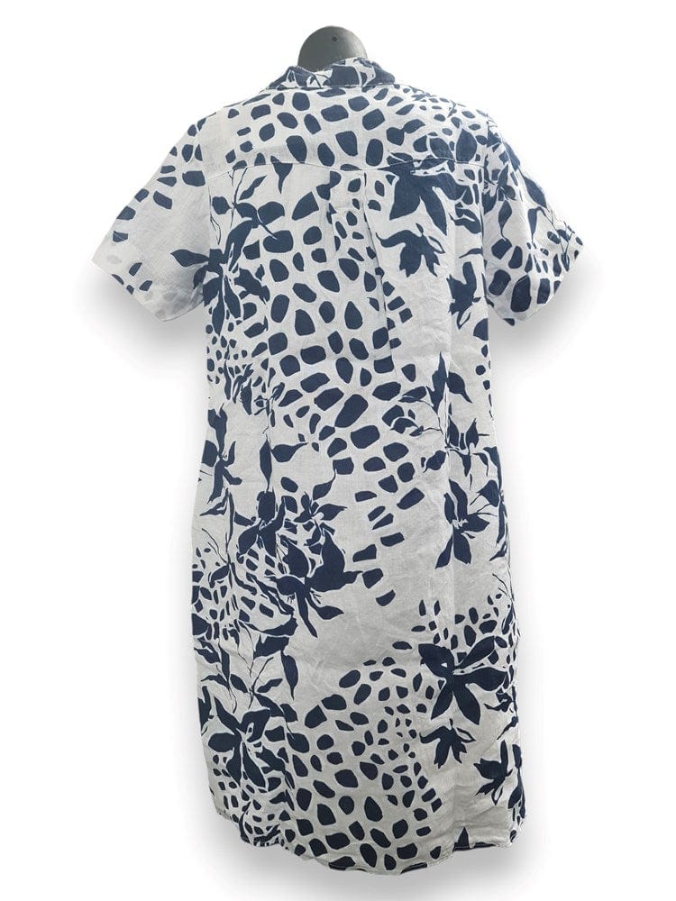 Load image into Gallery viewer, E.Talia Womens Pisa Print Outer Linen Inner Cotton Dress
