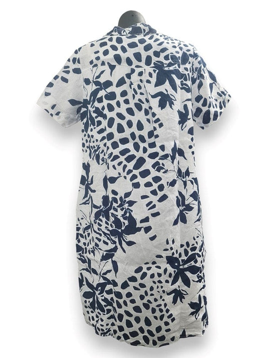 E.Talia Womens Pisa Print Outer Linen Inner Cotton Dress