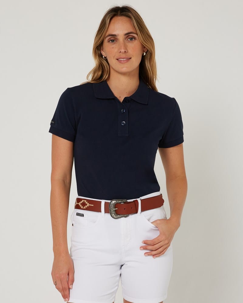 Load image into Gallery viewer, Pilbara Womens Classic Cotton Polo - French Navvy
