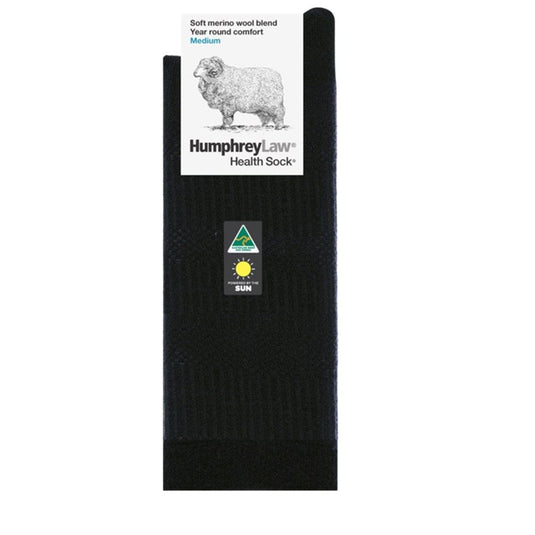 Humphrey Law Mens 65% Fine Merino Wool Patterned Mens Health Sock