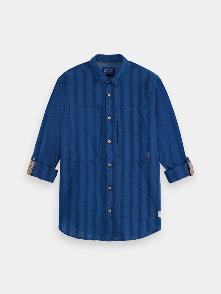 Load image into Gallery viewer, Scotch &amp; Soda Mens Textured Indigo Shirt
