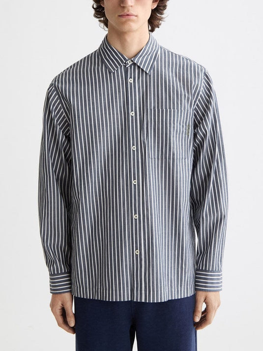 Scotch & Soda Mens Striped Poplin Shirt