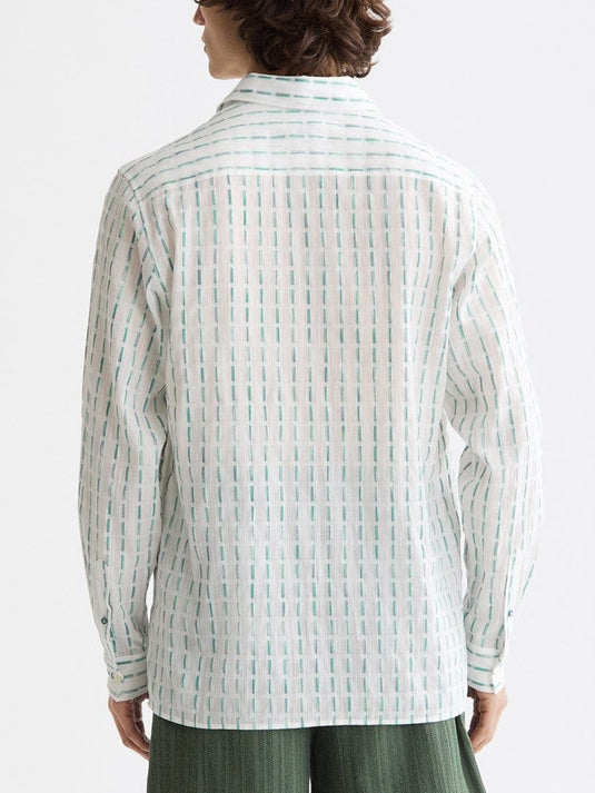 Scotch & Soda Mens Striped Cotton-voile Shirt