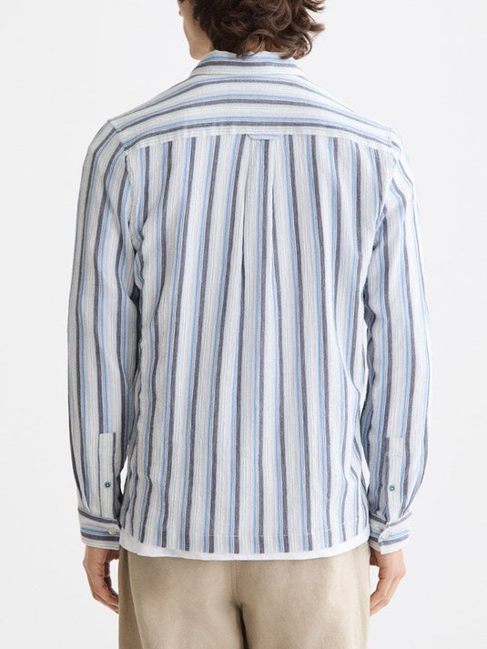 Scotch & Soda Mens Textured Striped Shirt