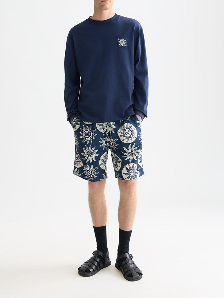 Load image into Gallery viewer, Scotch &amp; Soda Mens Suns Captains Printed Long Leg Swim Shorts

