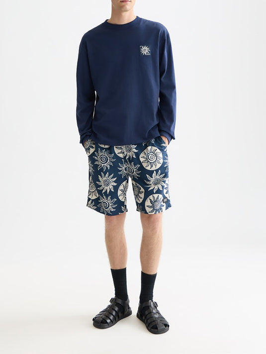 Scotch & Soda Mens Suns Captains Printed Long Leg Swim Shorts