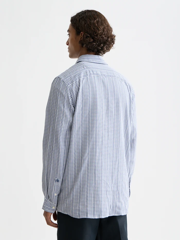 Load image into Gallery viewer, Scotch &amp; Soda Mens Oceana Micro Check Cotton Poplin Shirt
