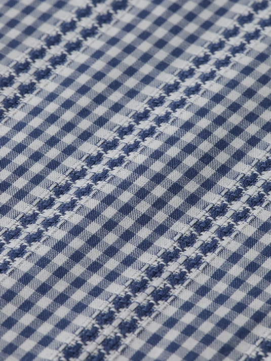 Scotch & Soda Mens Oceana Micro Check Cotton Poplin Shirt