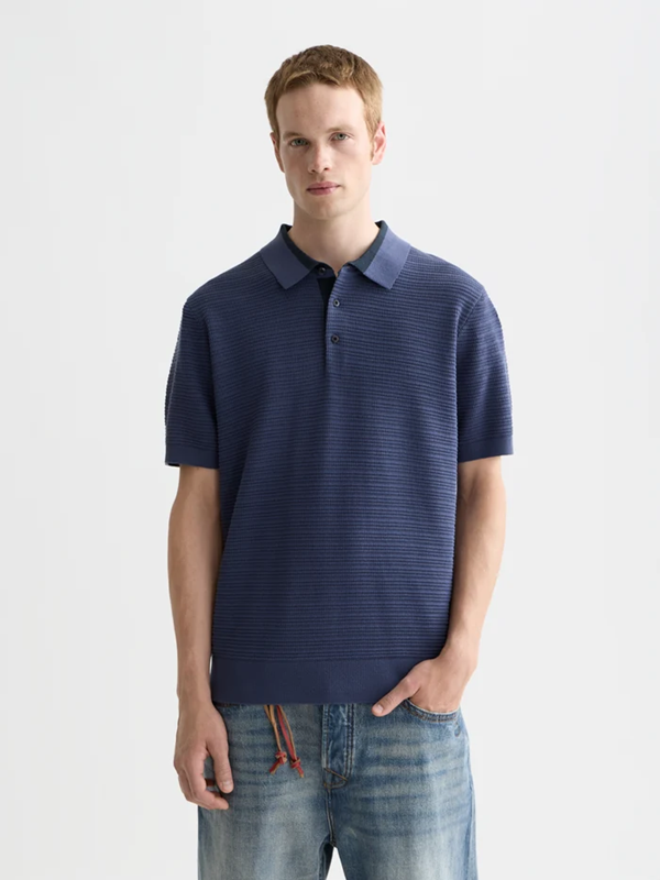 Load image into Gallery viewer, Scotch &amp; Soda Mens Oceana Structured Knitted Polo
