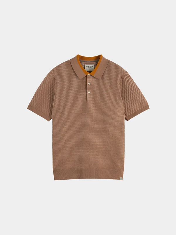 Load image into Gallery viewer, Scotch &amp; Soda Mens Amphora Structured Knitted Polo
