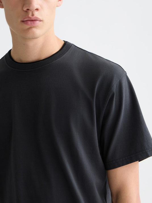 Scotch & Soda Mens Garment Dyed T-Shirt - Meteorite