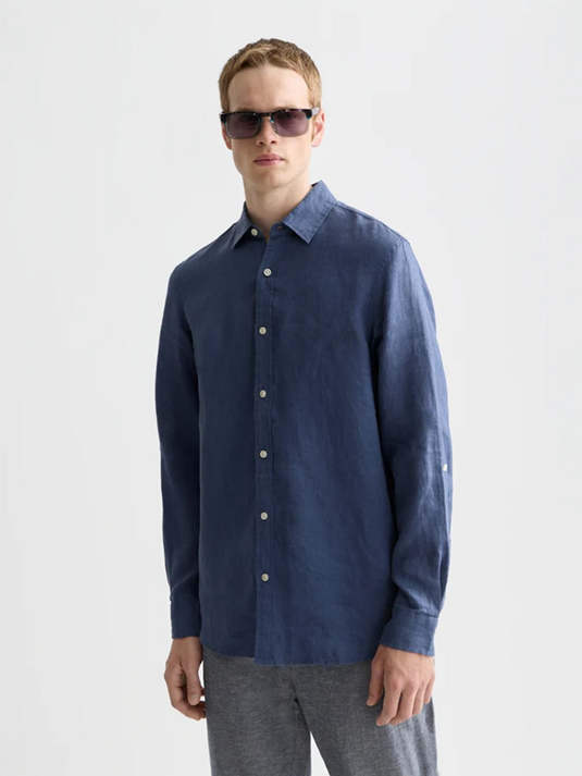 Scotch & Soda Mens Seasonal Core Linen Shirt