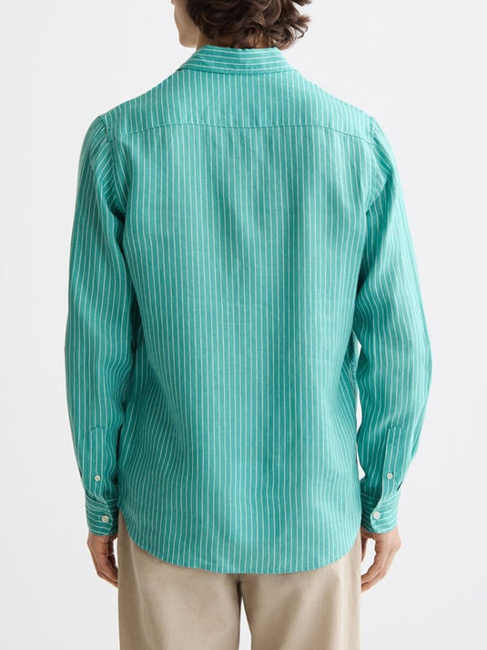 Scotch & Soda Mens Striped Linen Shirt