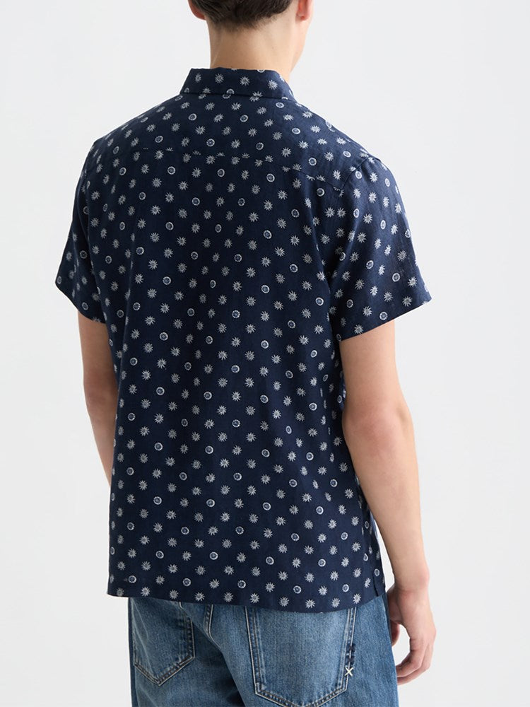 Load image into Gallery viewer, Scotch &amp; Soda Mens Printed Short Sleeve Linen Shirt
