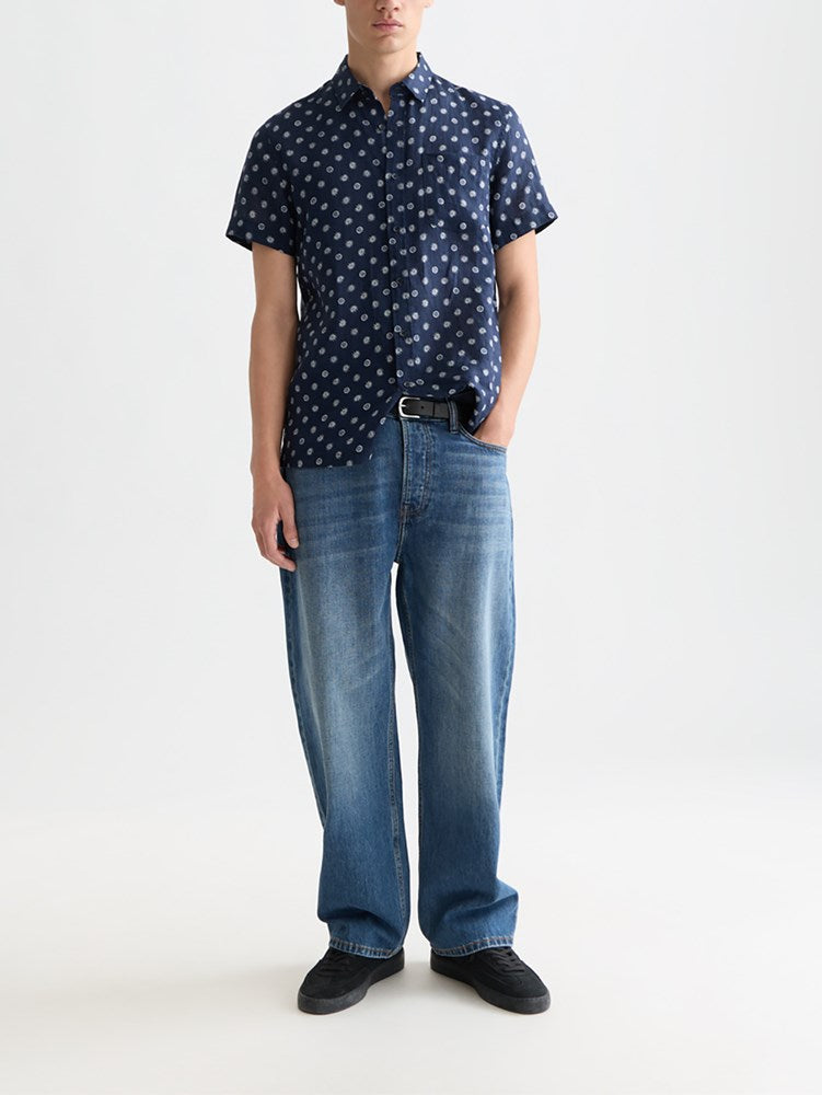 Load image into Gallery viewer, Scotch &amp; Soda Mens Printed Short Sleeve Linen Shirt
