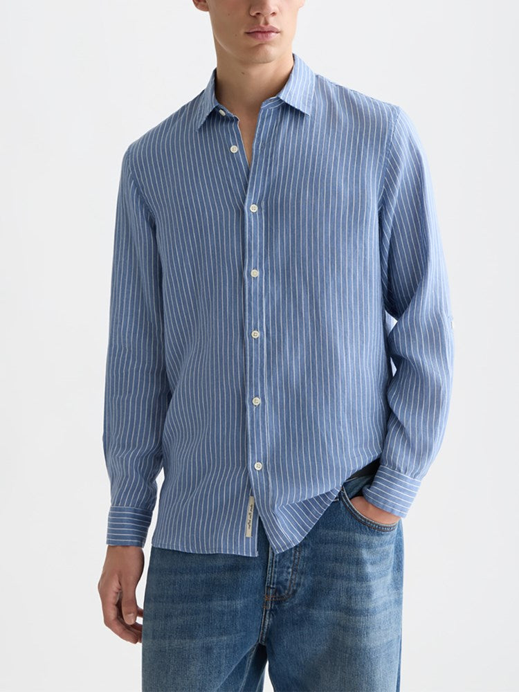 Load image into Gallery viewer, Scotch &amp; Soda Mens Striped Linen Shirt
