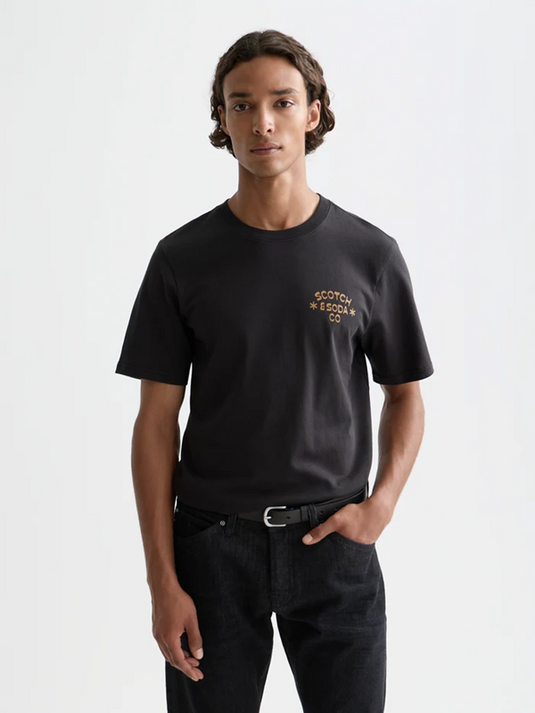 Scotch & Soda Mens Chest Artwork T-Shirt