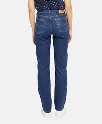 Levis Womens 724 High-Rise Slim Straight Jeans - Chelsea Carbon Glow