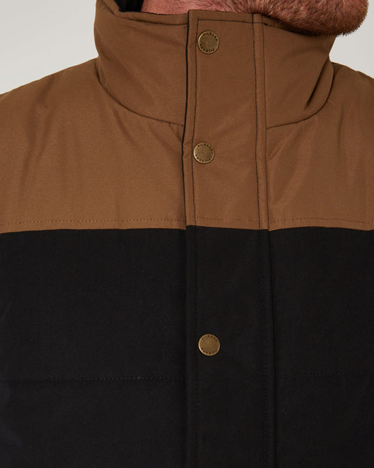 Pilbara Collection Mens Two-Tone Vest - Black/Whisky