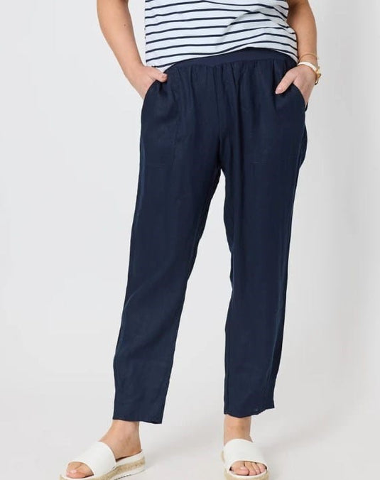 Gordon Smith Womens Sarah Linen Pleat Hem Pant