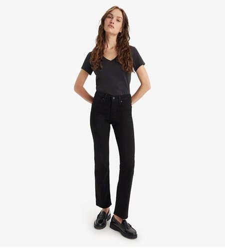 Load image into Gallery viewer, Levis Womens 314 Shaping Straight Jeans - Soft Black

