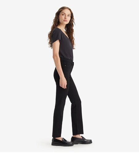 Levis Womens 314 Shaping Straight Jeans - Soft Black