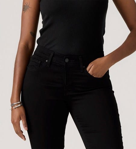 Levis Womens 314 Shaping Straight Jeans - Soft Black