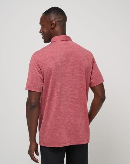 Travis Mathew Mens The Heater Pro Polo - Heather Scooter
