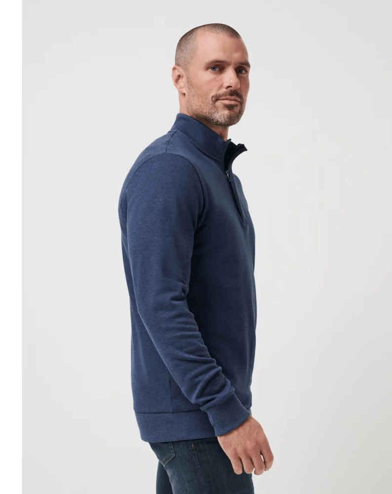 Load image into Gallery viewer, Travis Mathew Mens Cloud Quarter Zip 2.0 - Blue Heather
