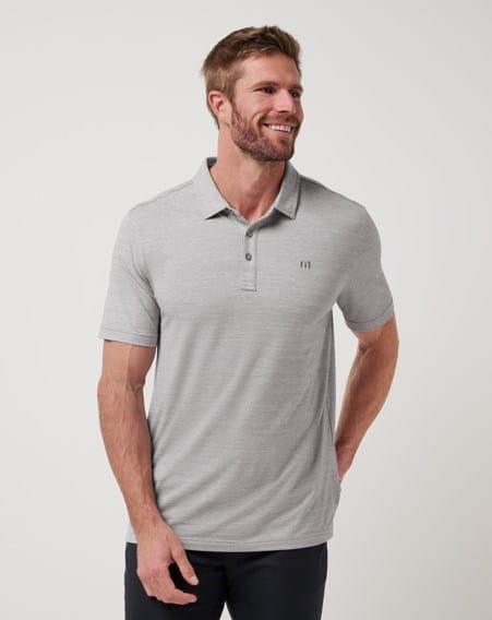 Load image into Gallery viewer, Travis Mathew Mens The Heater Polo - Heather Mircochip
