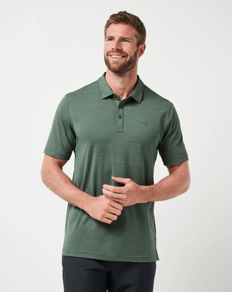 Load image into Gallery viewer, Travis Mathew Mens The Heather Polo - Balsam Green
