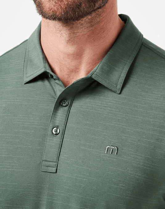 Travis Mathew Mens The Heather Polo - Balsam Green