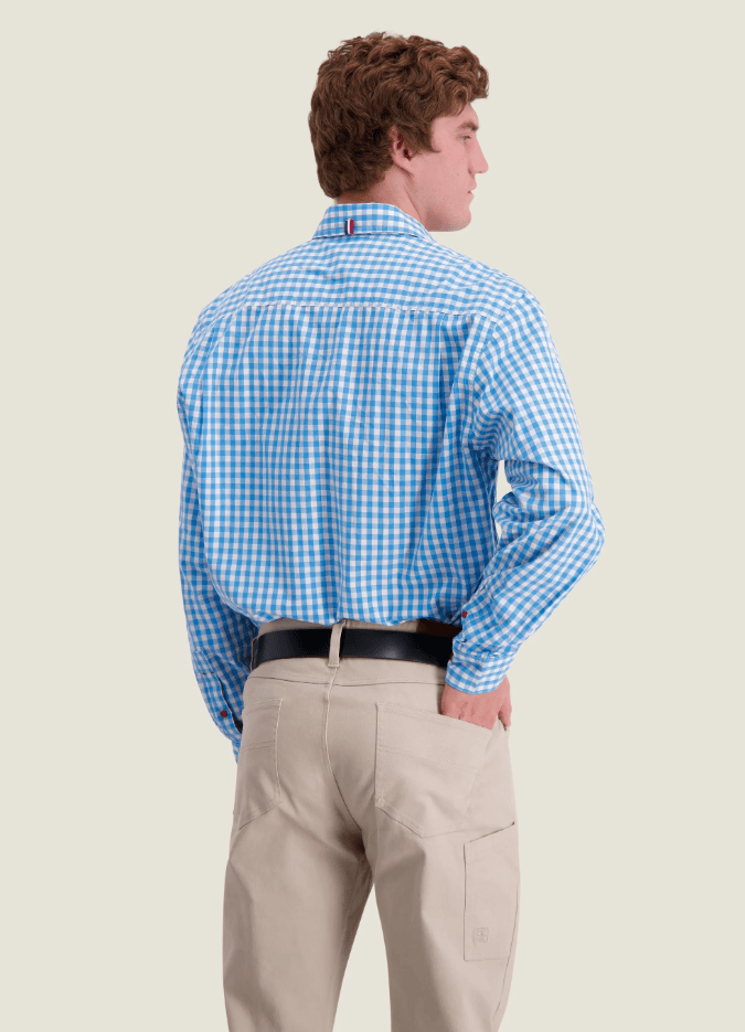 Load image into Gallery viewer, S. Kidman Mens Holstein Long Sleeve Shirt - Pale Blue
