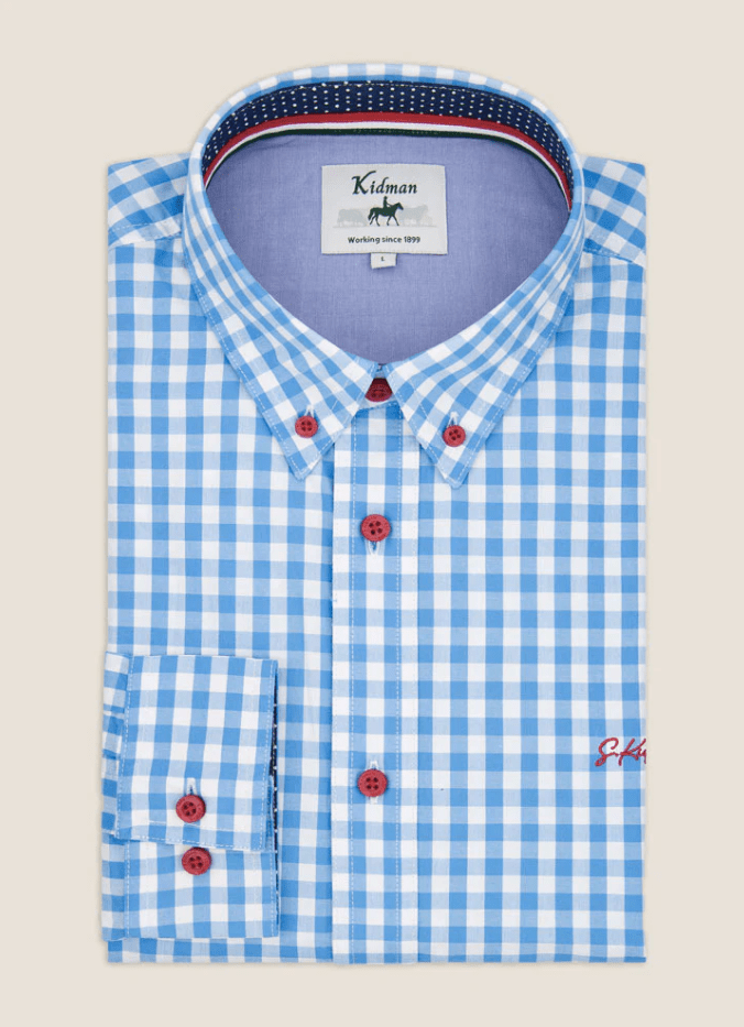 Load image into Gallery viewer, S. Kidman Mens Holstein Long Sleeve Shirt - Pale Blue
