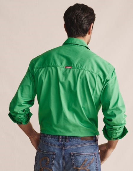 Load image into Gallery viewer, S. Kidman Mens Armstrong Full Placket Work Shirt - Green
