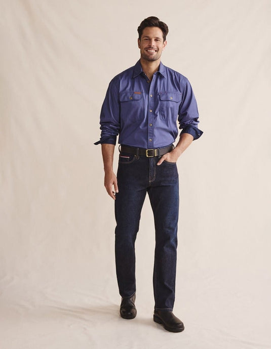 S. Kidman Mens Armstrong Full Placket Work Shirt - Lennox