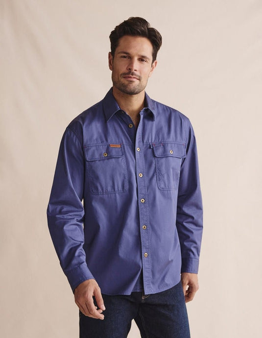 S. Kidman Mens Armstrong Full Placket Work Shirt - Lennox