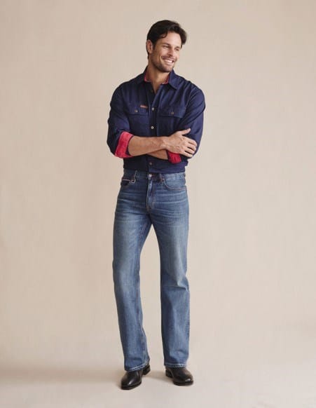 S. Kidman Mens Armstrong Full Placket Work Shirt - Navy